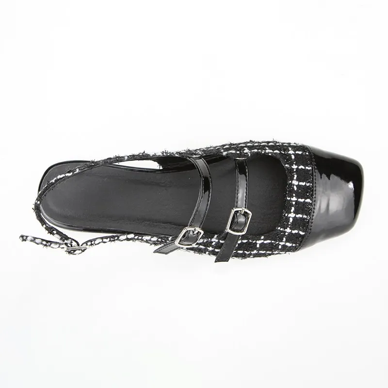 Square Toe Flat Shoes For Women