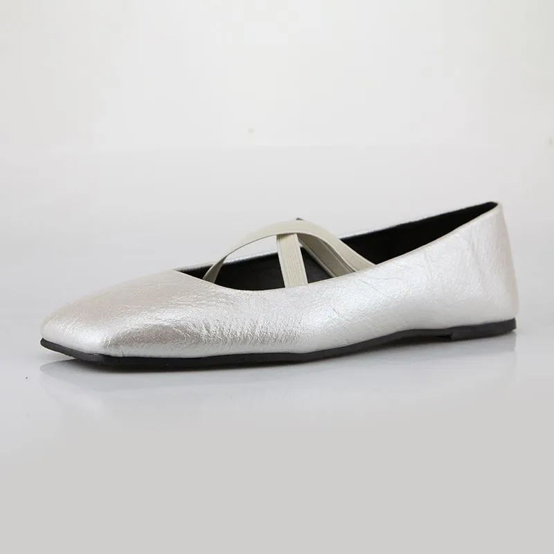 Women Square Toe Ballet Flats